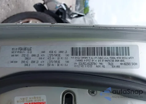 2016 Ram 2500 Tradesman из США, поврежденный, VIN 3C6UR5CL0GG357847